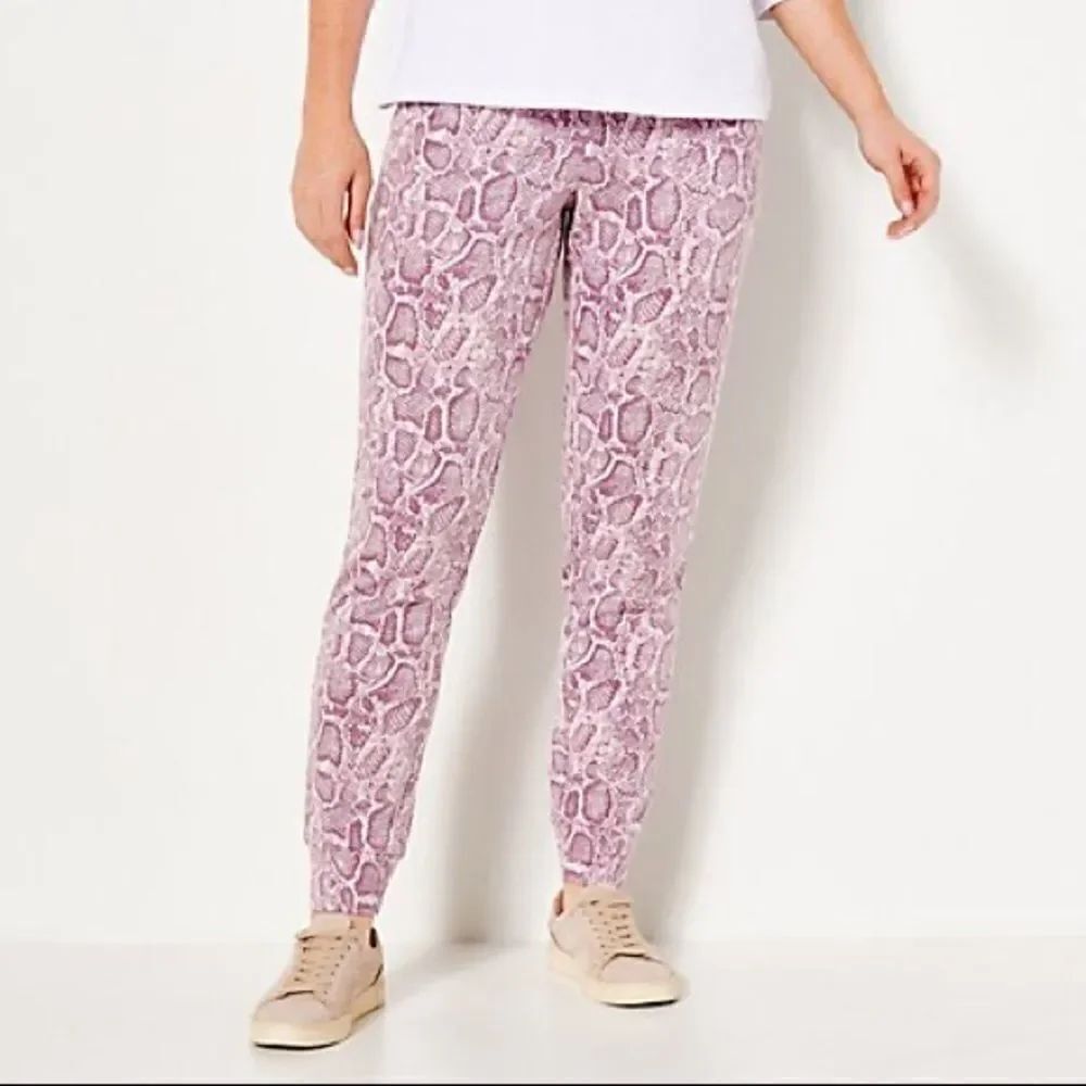 Denim & Co. Comfort Zone Soft Blend Knit Pull On Joggers